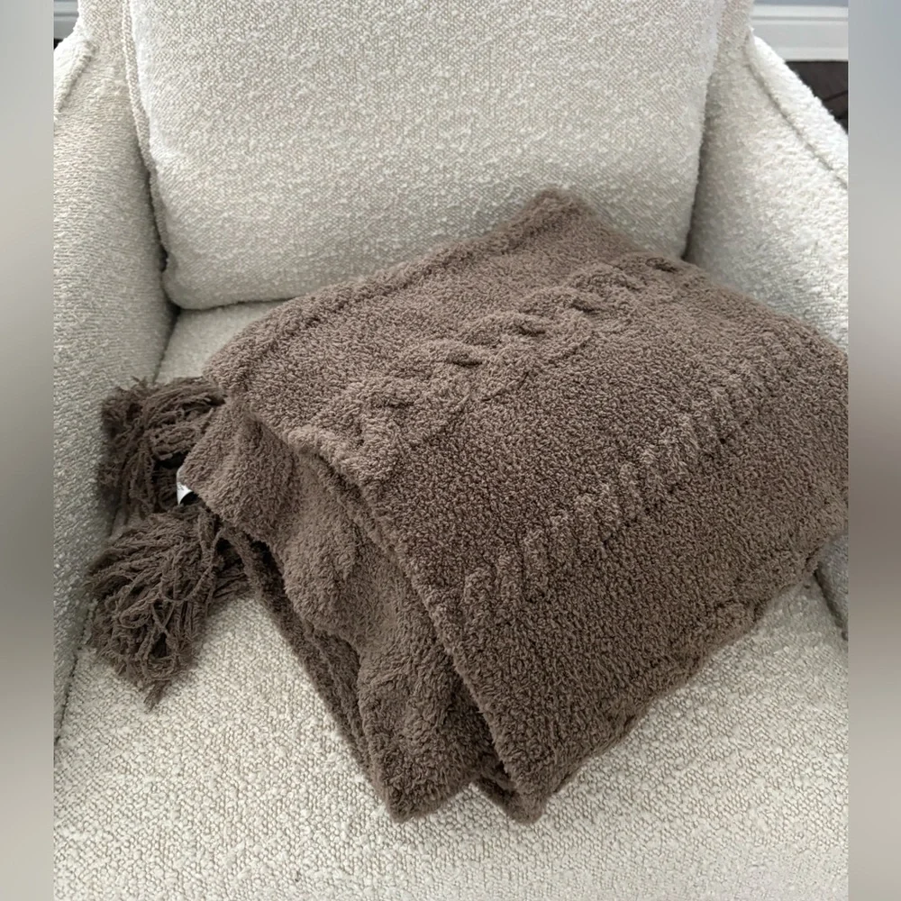 Pottery Barn Classic Cable Knit Throw Blanket